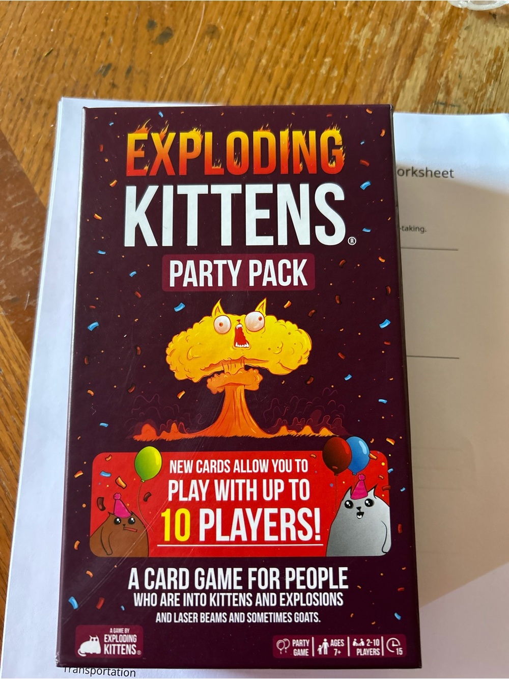 Party Pack Card Game - Burgundy